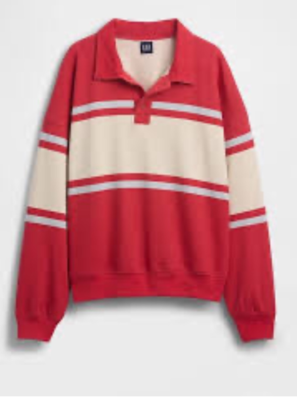 GAP VintageSoft Terry Oversized Polo Sweatshirt